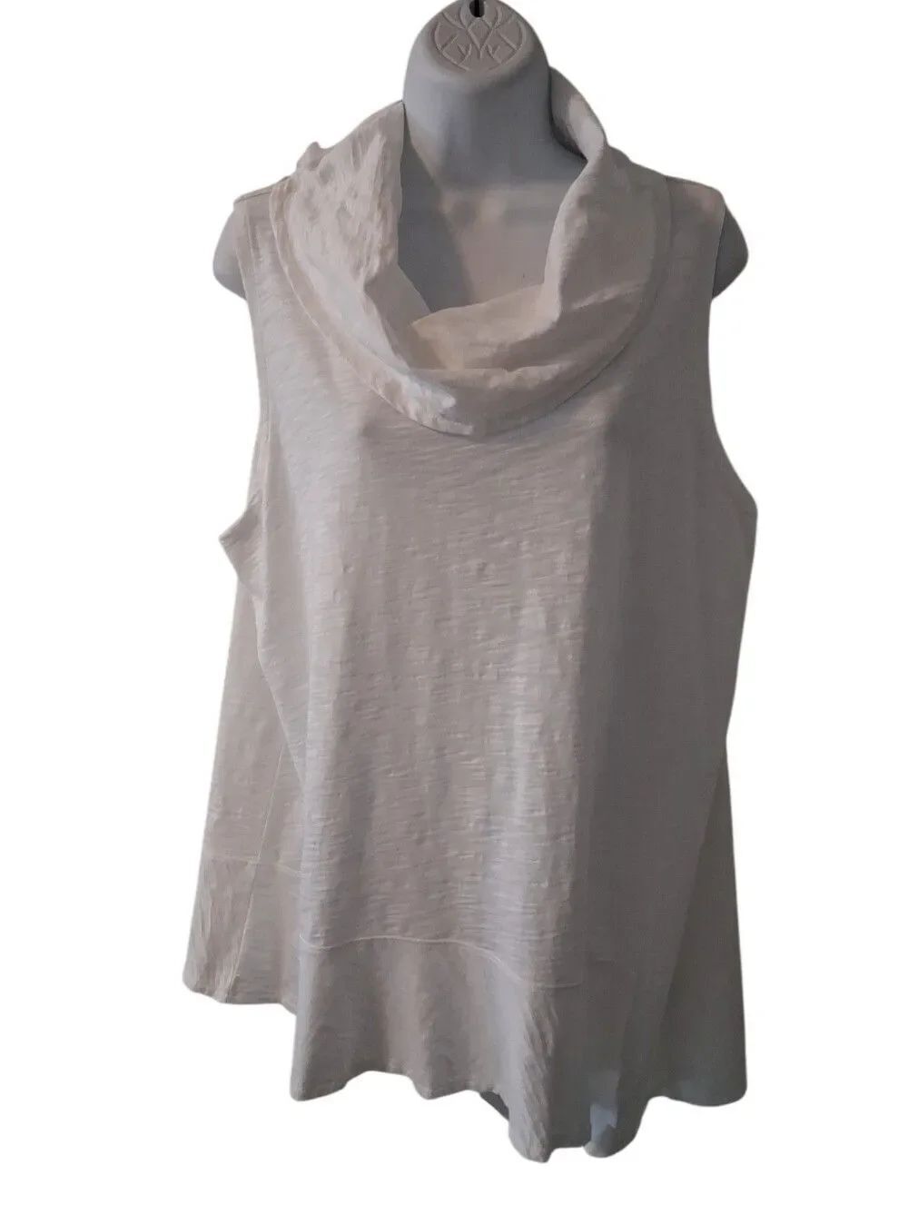 Habitat Sleeveless Flounce Cowl neck Asymetric Hem Tank Top Size L